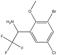 1-(3-bromo-5-chloro-2-methoxyphenyl)-2,2,2-trifluoroethan-1-amine Struktur