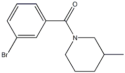 1-(3-bromobenzoyl)-3-methylpiperidine Struktur