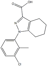 1-(3-chloro-2-methylphenyl)-4,5,6,7-tetrahydro-1H-indazole-3-carboxylic acid Struktur