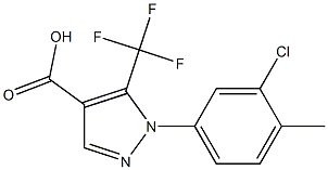 1-(3-chloro-4-methylphenyl)-5-(trifluoromethyl)-1H-pyrazole-4-carboxylic acid Struktur