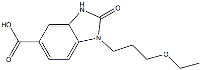 1-(3-ethoxypropyl)-2-oxo-2,3-dihydro-1H-1,3-benzodiazole-5-carboxylic acid Struktur