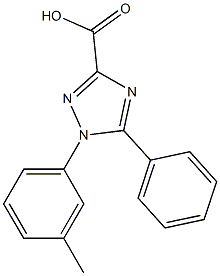 1-(3-methylphenyl)-5-phenyl-1H-1,2,4-triazole-3-carboxylic acid Struktur