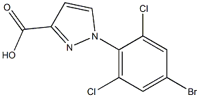 1-(4-bromo-2,6-dichlorophenyl)-1H-pyrazole-3-carboxylic acid Struktur