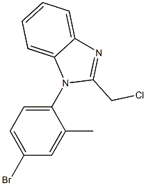 1-(4-bromo-2-methylphenyl)-2-(chloromethyl)-1H-1,3-benzodiazole Struktur