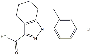 1-(4-chloro-2-fluorophenyl)-4,5,6,7-tetrahydro-1H-indazole-3-carboxylic acid Struktur