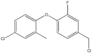 1-(4-chloro-2-methylphenoxy)-4-(chloromethyl)-2-fluorobenzene Struktur