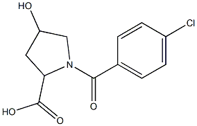 1-(4-chlorobenzoyl)-4-hydroxypyrrolidine-2-carboxylic acid Struktur