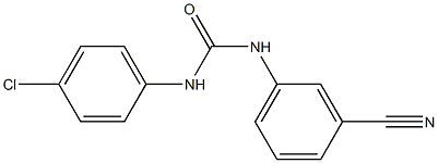 1-(4-chlorophenyl)-3-(3-cyanophenyl)urea Struktur