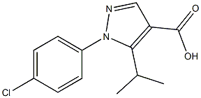 1-(4-chlorophenyl)-5-(propan-2-yl)-1H-pyrazole-4-carboxylic acid Struktur