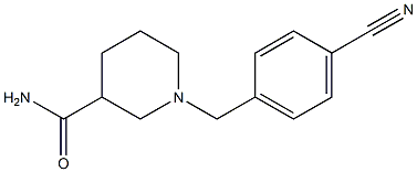 1-(4-cyanobenzyl)piperidine-3-carboxamide Struktur