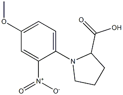 1-(4-methoxy-2-nitrophenyl)pyrrolidine-2-carboxylic acid Struktur