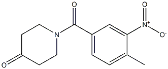 1-(4-methyl-3-nitrobenzoyl)piperidin-4-one Struktur