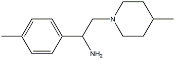 1-(4-methylphenyl)-2-(4-methylpiperidin-1-yl)ethanamine Struktur