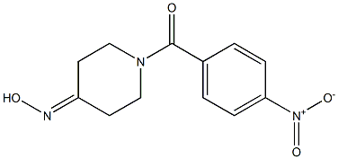 1-(4-nitrobenzoyl)piperidin-4-one oxime Struktur