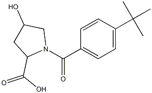 1-(4-tert-butylbenzoyl)-4-hydroxypyrrolidine-2-carboxylic acid Struktur