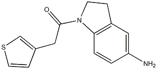 1-(5-amino-2,3-dihydro-1H-indol-1-yl)-2-(thiophen-3-yl)ethan-1-one Struktur