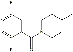 1-(5-bromo-2-fluorobenzoyl)-4-methylpiperidine Struktur