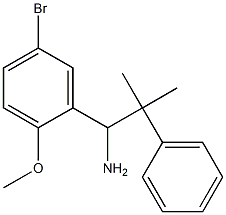 1-(5-bromo-2-methoxyphenyl)-2-methyl-2-phenylpropan-1-amine Struktur