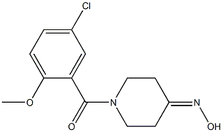 1-(5-chloro-2-methoxybenzoyl)piperidin-4-one oxime Struktur