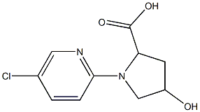 1-(5-chloropyridin-2-yl)-4-hydroxypyrrolidine-2-carboxylic acid Struktur