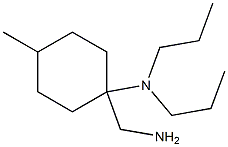 1-(aminomethyl)-4-methyl-N,N-dipropylcyclohexan-1-amine Struktur