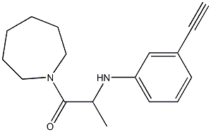 1-(azepan-1-yl)-2-[(3-ethynylphenyl)amino]propan-1-one Struktur