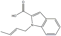 1-(but-2-en-1-yl)-1H-indole-2-carboxylic acid Struktur