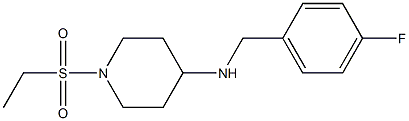 1-(ethanesulfonyl)-N-[(4-fluorophenyl)methyl]piperidin-4-amine Struktur