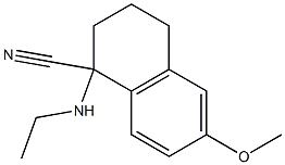 1-(ethylamino)-6-methoxy-1,2,3,4-tetrahydronaphthalene-1-carbonitrile Struktur