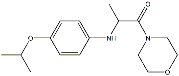 1-(morpholin-4-yl)-2-{[4-(propan-2-yloxy)phenyl]amino}propan-1-one Struktur