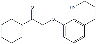 1-(piperidin-1-yl)-2-(1,2,3,4-tetrahydroquinolin-8-yloxy)ethan-1-one Struktur