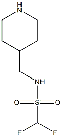 1,1-difluoro-N-(piperidin-4-ylmethyl)methanesulfonamide Struktur