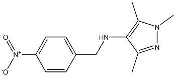 1,3,5-trimethyl-N-[(4-nitrophenyl)methyl]-1H-pyrazol-4-amine Struktur