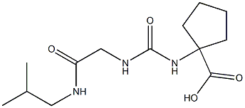 1-[({[2-(isobutylamino)-2-oxoethyl]amino}carbonyl)amino]cyclopentanecarboxylic acid Struktur