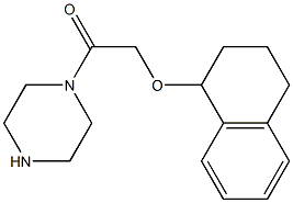 1-[(1,2,3,4-tetrahydronaphthalen-1-yloxy)acetyl]piperazine Struktur