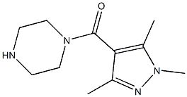 1-[(1,3,5-trimethyl-1H-pyrazol-4-yl)carbonyl]piperazine Struktur