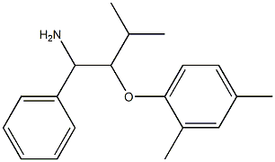 1-[(1-amino-3-methyl-1-phenylbutan-2-yl)oxy]-2,4-dimethylbenzene Struktur