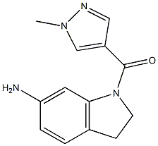 1-[(1-methyl-1H-pyrazol-4-yl)carbonyl]-2,3-dihydro-1H-indol-6-amine Struktur