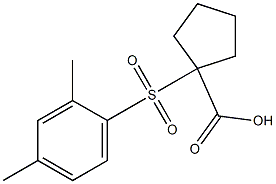 1-[(2,4-dimethylphenyl)sulfonyl]cyclopentanecarboxylic acid Struktur