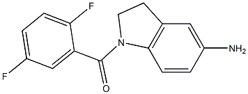 1-[(2,5-difluorophenyl)carbonyl]-2,3-dihydro-1H-indol-5-amine Struktur