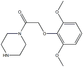 1-[(2,6-dimethoxyphenoxy)acetyl]piperazine Struktur