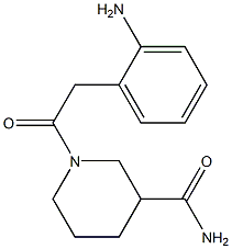 1-[(2-aminophenyl)acetyl]piperidine-3-carboxamide Struktur