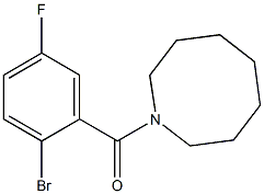 1-[(2-bromo-5-fluorophenyl)carbonyl]azocane Struktur