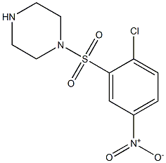 1-[(2-chloro-5-nitrobenzene)sulfonyl]piperazine Struktur