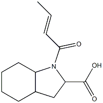 1-[(2E)-but-2-enoyl]octahydro-1H-indole-2-carboxylic acid Struktur