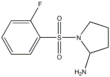 1-[(2-fluorobenzene)sulfonyl]pyrrolidin-2-amine Struktur