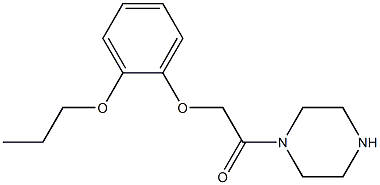 1-[(2-propoxyphenoxy)acetyl]piperazine Struktur