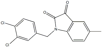 1-[(3,4-dichlorophenyl)methyl]-5-methyl-2,3-dihydro-1H-indole-2,3-dione Struktur