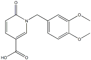 1-[(3,4-dimethoxyphenyl)methyl]-6-oxo-1,6-dihydropyridine-3-carboxylic acid Struktur