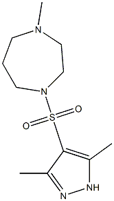 1-[(3,5-dimethyl-1H-pyrazol-4-yl)sulfonyl]-4-methyl-1,4-diazepane Struktur